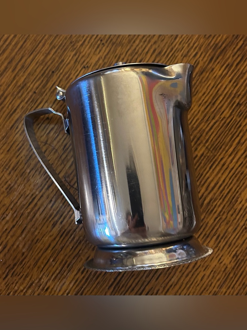 Vollrath 18-8 Stainless Steel 8 oz Creamer w/ Lid & Handle, Japan 46517